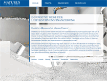 Tablet Screenshot of maturus-finance.com